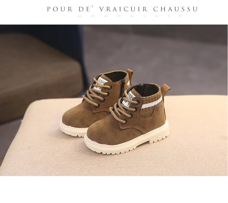 Kids Winter Boots Cotton Fabric Spring Autumn Children Shoes Baby Toddler Boys Girls Boots