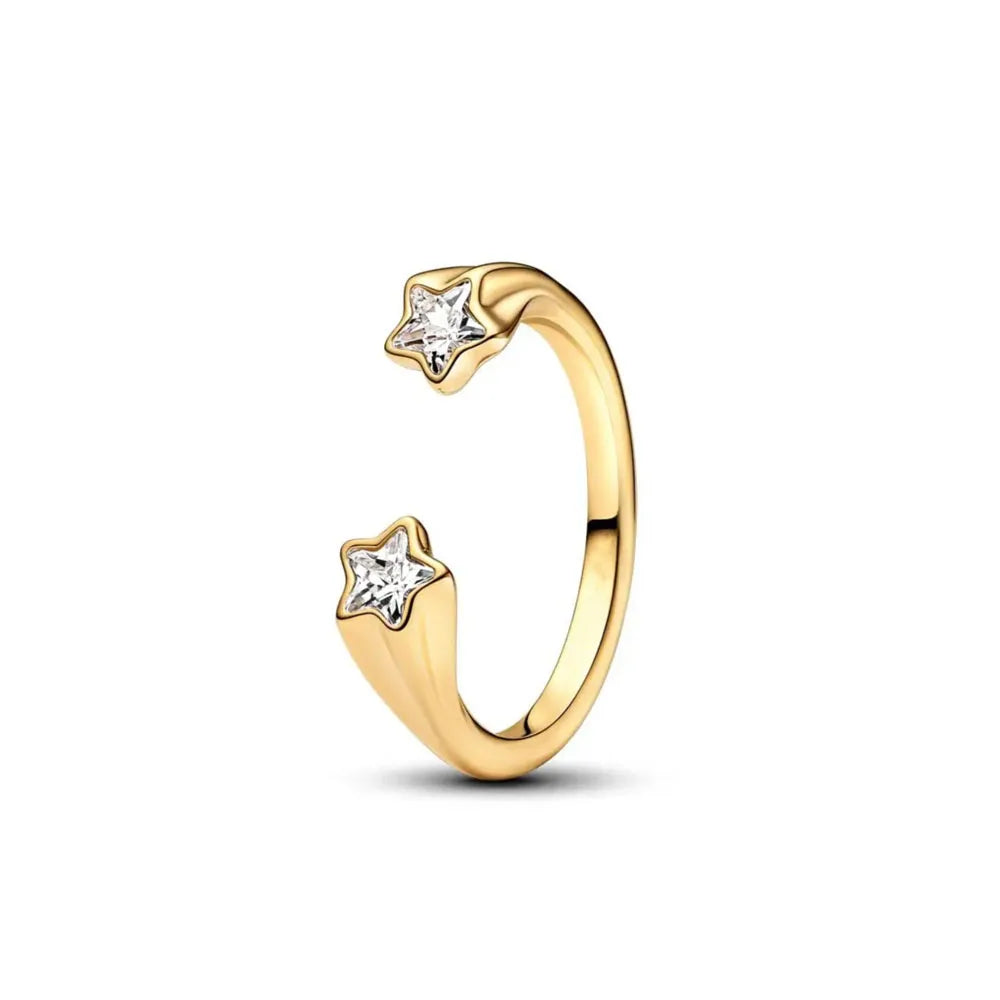925 Silver Gold Color Heart Stone Rings Ring New Hot Selling Gold Color Rings Suitable For Any Occasion  DIY Birthday Gift