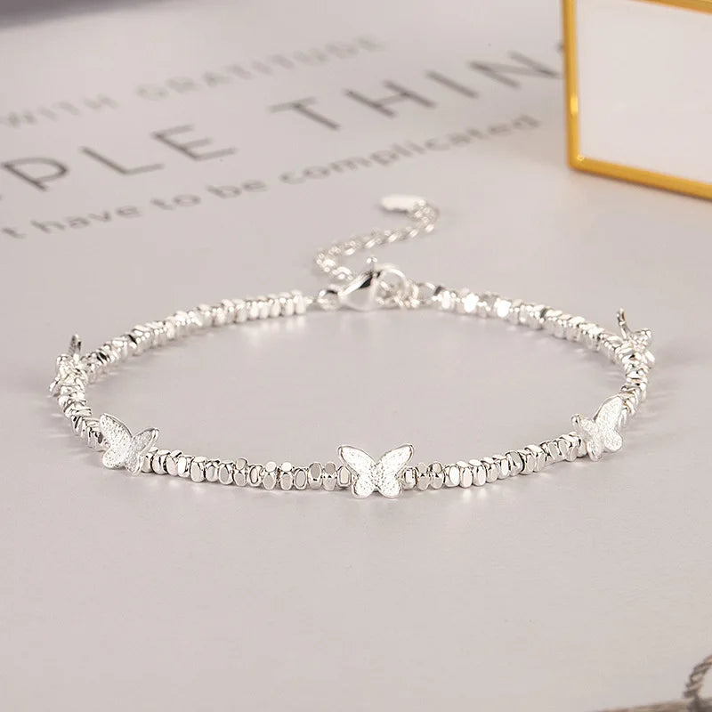 925 Sterling Silver Star Bead Bracelet For Women Fragmented Silver Sweet Romantic Versatile Trend Jewelry Gifts Dropshipping