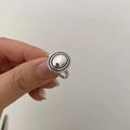 925 Sterling Silver Rings Couples Accessories INS Fashion Vintage Twist Design Round Shape Geometric Thai Silver Jewelry