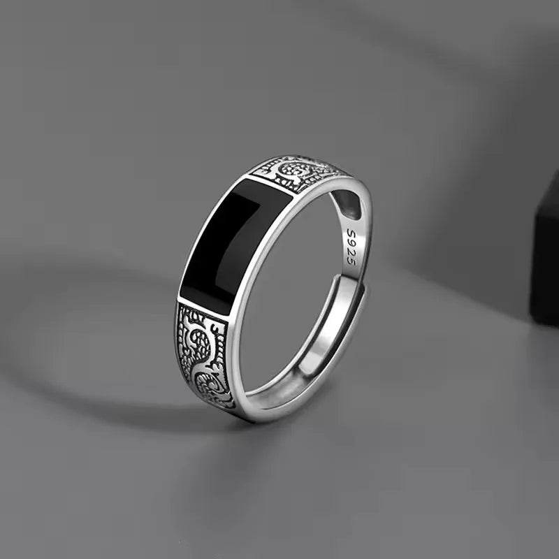 925 Sterling Silver Chain Knot Ring For Women Wrap Wide Band Rock Geometry Punk Jewelry Gift Wholesale Dropshipping