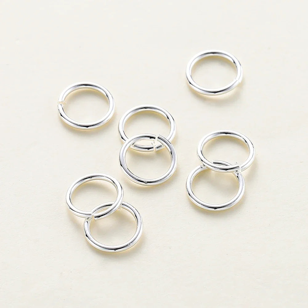 50-200/lot 14K 18K Gold Necklace Open Single Jump Ring Lobster Clasp Connector Split Ring Fitting DIY Jewelry Making Accessories