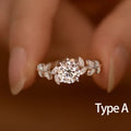 NeeTim 1CT Moissanite Diamond Rings Wedding Band for Women 925 Sterling Silver with Plated White Gold Bands Engagement Ring