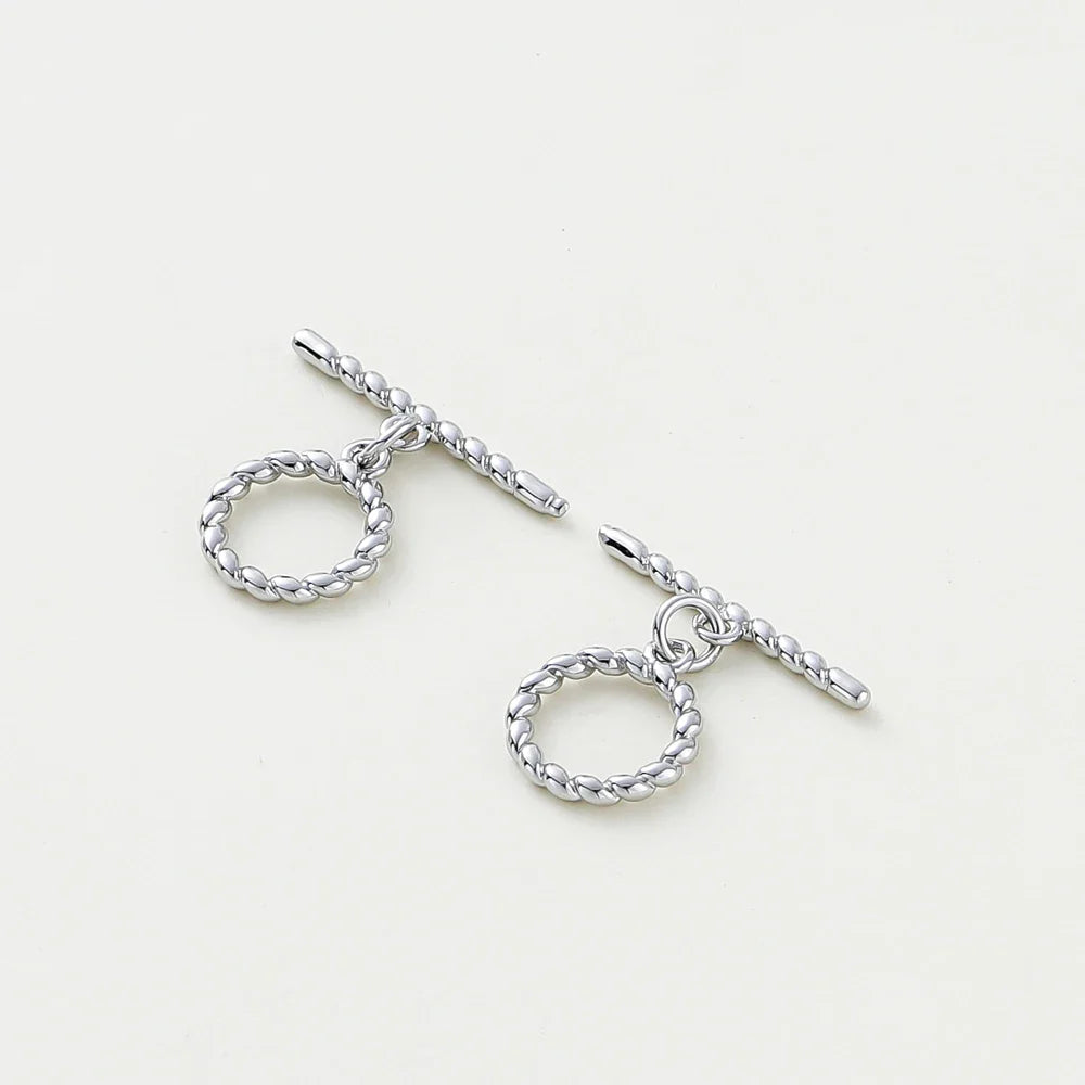 4 Sets 14K/18K Gold Color Plated Brass O Toggle Clasps Connector for DIY Bracelet Necklace Jewelry Making Findings Accessories