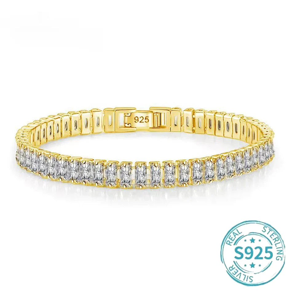 ALIZERO S925 Sterling Silver Bracelet Original Multicolor Zirconia Tennis Bracelets For Women Fashion Luxury Charm Jewelry