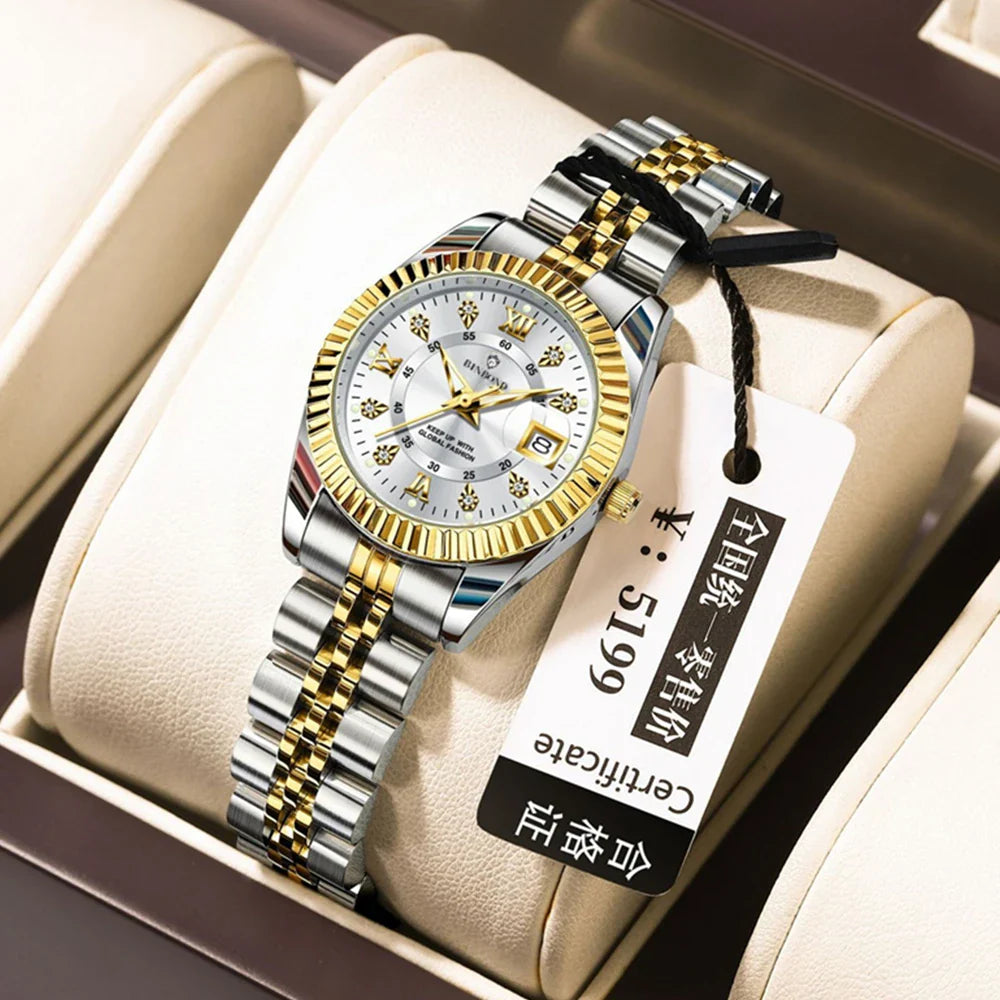 28MM Fashion Quartz Wristwatches New Ladies Watches For Woman Luxury Diamond Small Gold Watch Women Tudo Por 1 Real Reloj Muje