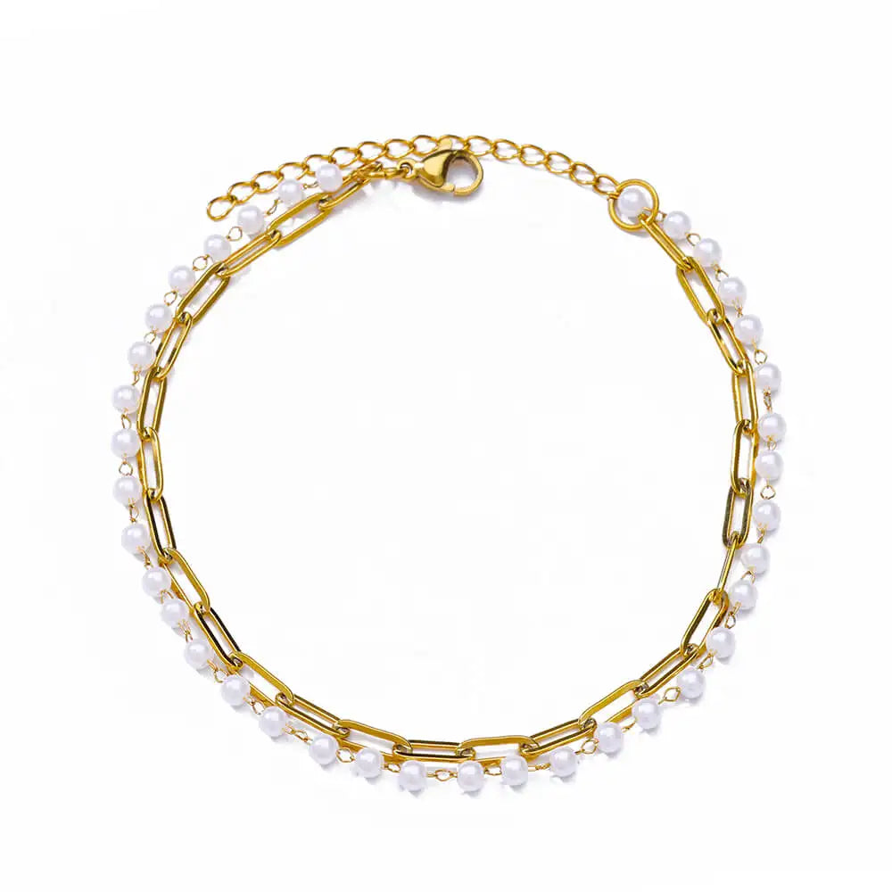 Boho Drops Anklets For Women Gold Color Stainless Steel Anklet Luxury Wedding Aesthetic Jewelry Gift