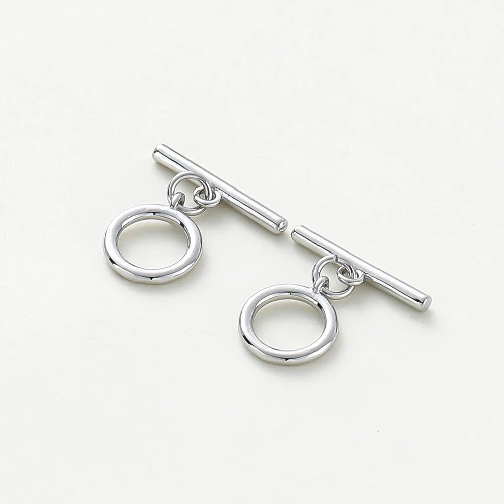 4 Sets 14K/18K Gold Color Plated Brass O Toggle Clasps Connector for DIY Bracelet Necklace Jewelry Making Findings Accessories
