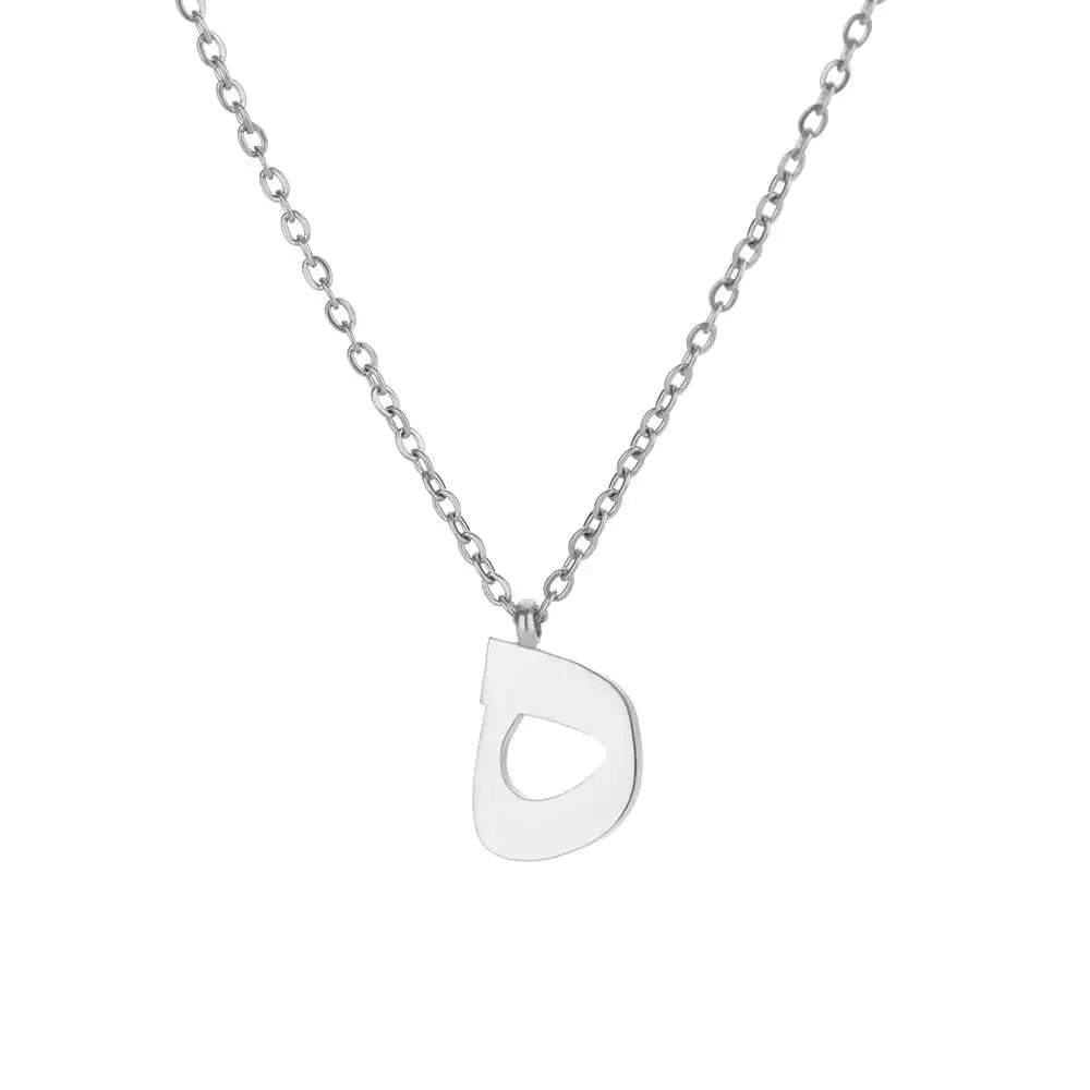 Arabic Letter Name Pendant Necklace For Women Stainless Steel Inital Chain Choker Collar Necklace 2024 Wedding Jewelry bijoux