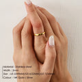 SUNIBI Minimalist Women's Stainless Steel Rings Thin Classic Combo Dome Stacking Steel Wedding Rings Gift Gold Color Jewelry