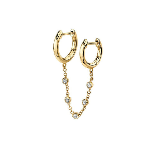 18K Gold Punk & Hip-Hop Style Light Luxury Earrings