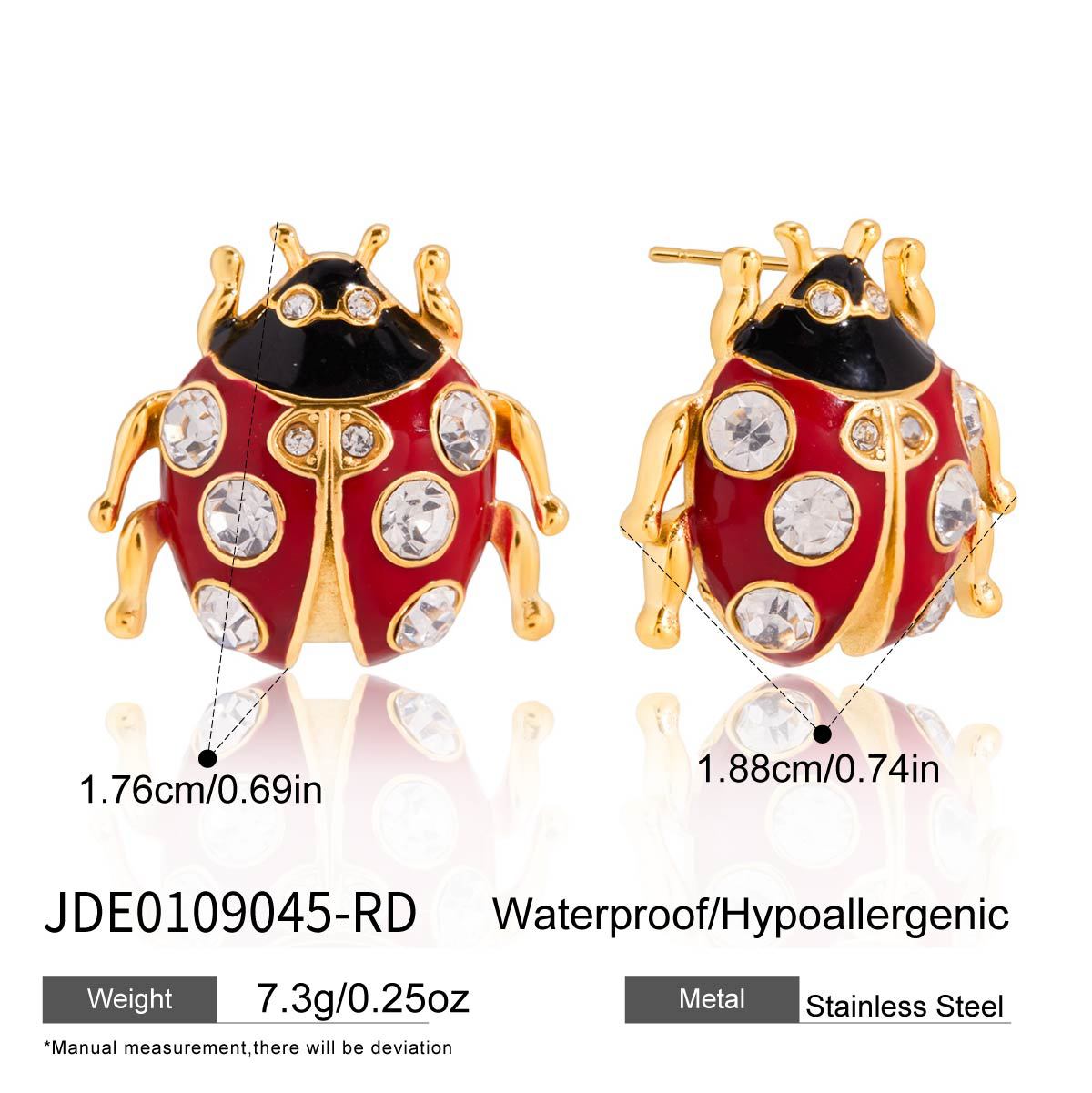 Colorful Insect Stud Earrings Collection