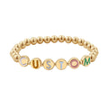 Simple Round Bracelet With Letter Charm