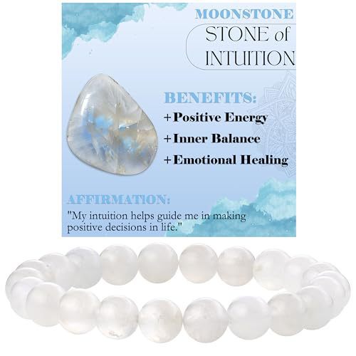 8mm Natural Stone Bead Bracelet White Turquoise