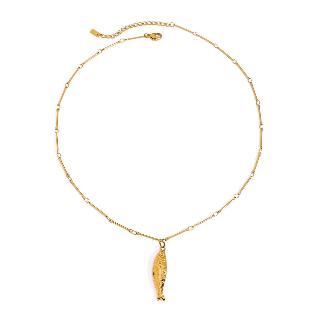 18K Goldfish Shape Design Exquisite Fashion Necklace Earrings Set