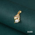 Copper Gold-plated Pendant With Zircon Inlay Single Pendant
