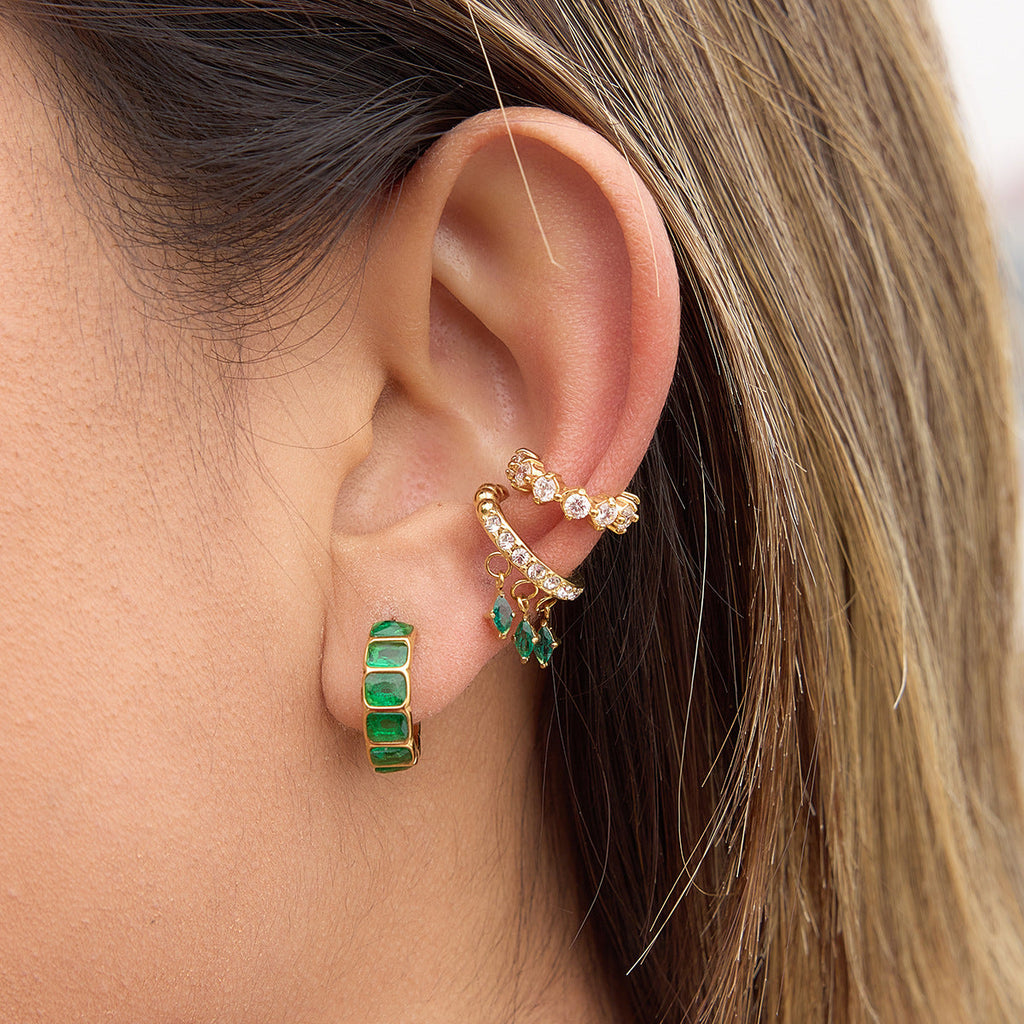 Green Zircon Hoop Earring Collection