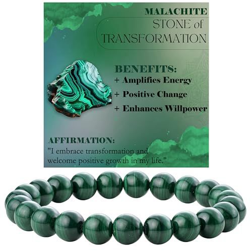 8mm Natural Stone Bead Bracelet White Turquoise