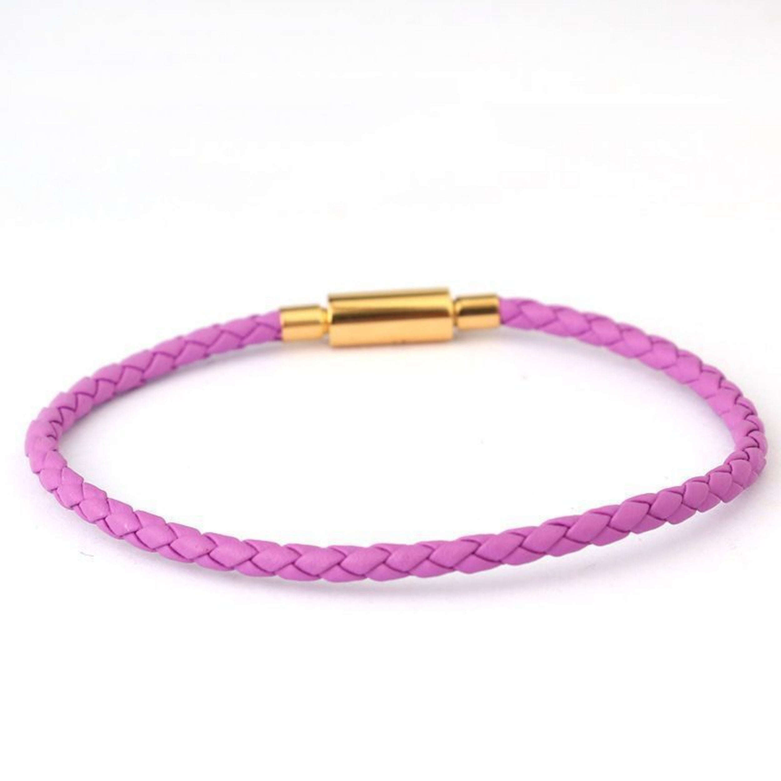 3.0mm Stainless Steel Leather Cord Bracelet With A Single Buckle And Wear-resistant Edging.