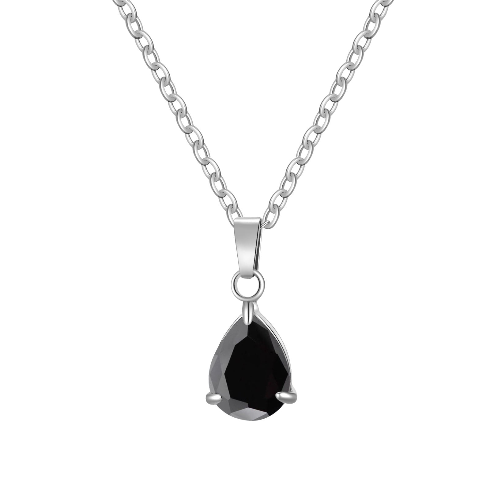 3A Water Drop Zircon Small Pendant Solitaire Pear-Shaped Zircon Womens Clavicle Chain