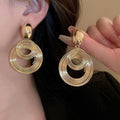 Metal Round Hoop Earrings, European American Cold Style, Bold Niche Hot Sale Jewelry