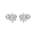 Gentle, Fair-looking Manta Rose Gold Pearl Zircon Stud Earrings