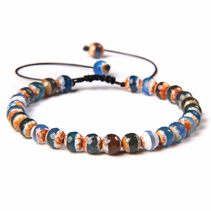 6mm Natural Stone Beads Womens Bracelet Yoga Energy Sports