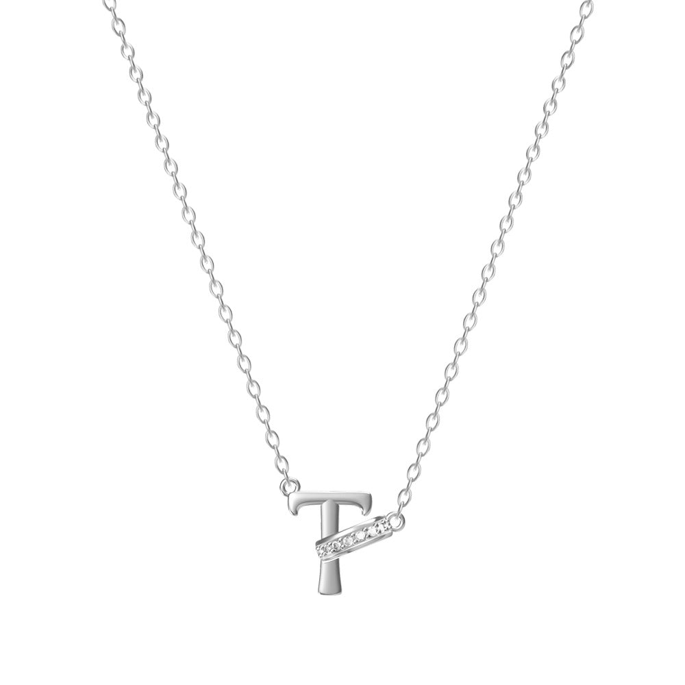 26-Letter Diamond-Embedded Unique Design Necklace For Women