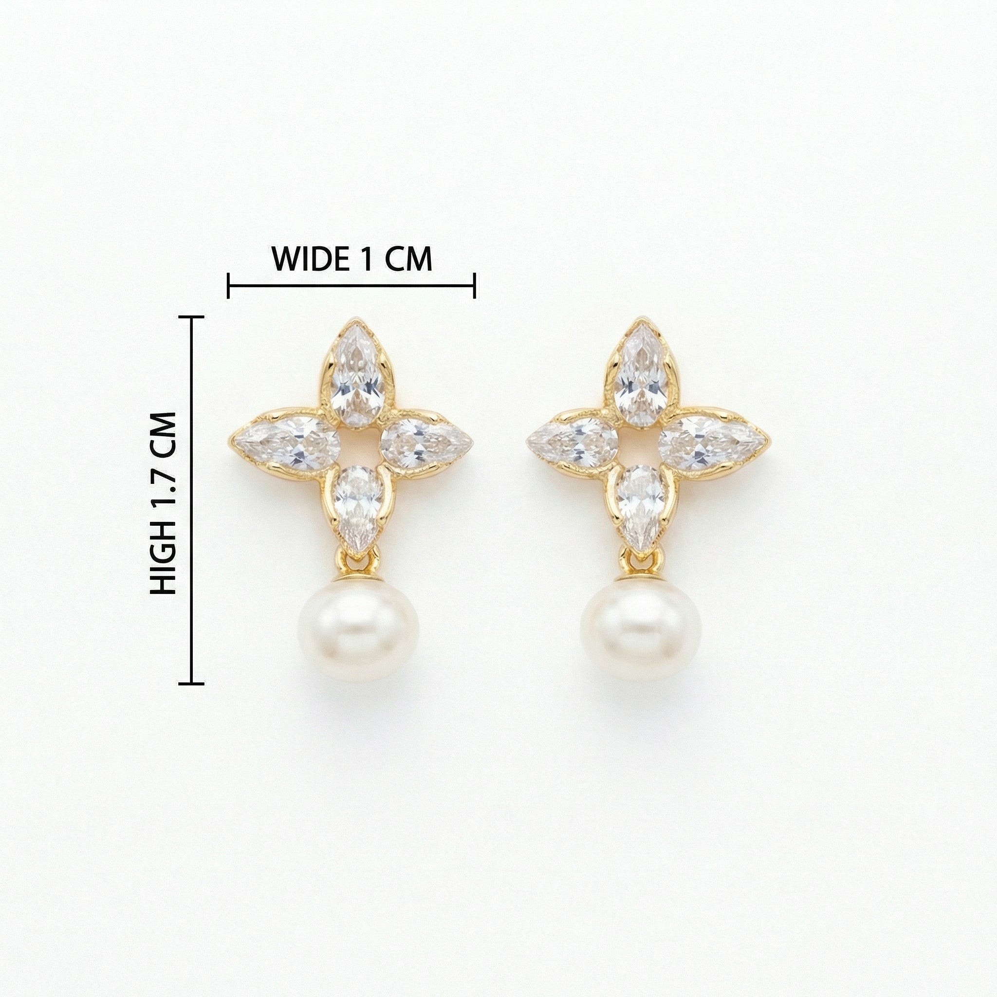 925 Sterling Silver Elegant Marquise Floral Drop Earrings with Radiant White Pearls