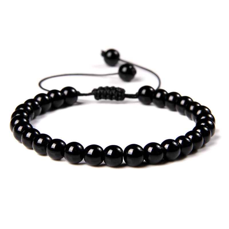 6mm Natural Stone Beads Womens Bracelet Yoga Energy Sports