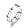 Titanium Steel Couple Ring I LOVE YOU Engagement Diamond-studded Ornament