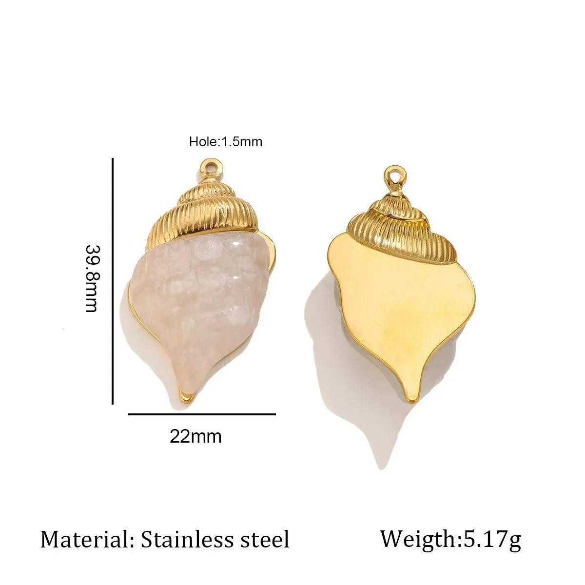 Stainless Steel Ocean-inspired Pendant Necklace