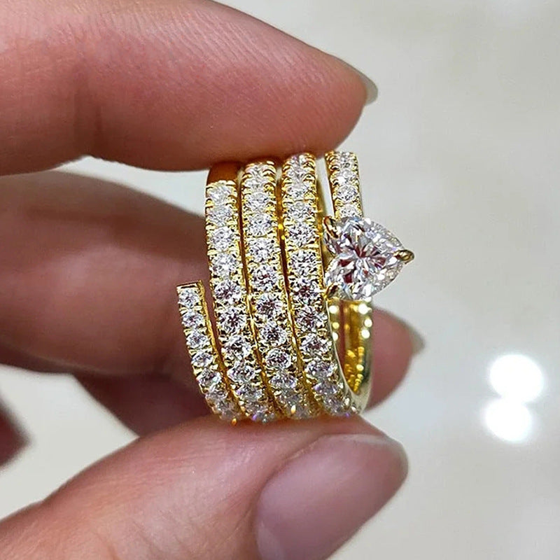 Women's Affordable Luxury Circular Multi-Layer Ring
