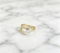 Simple, Versatile, Asymmetrical Zircon-studded Ring For Women