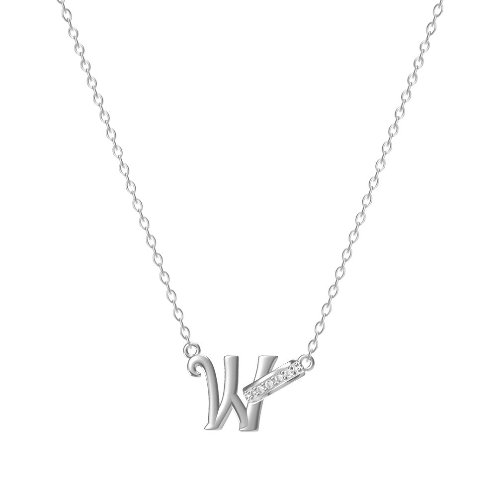 26-Letter Diamond-Embedded Unique Design Necklace For Women