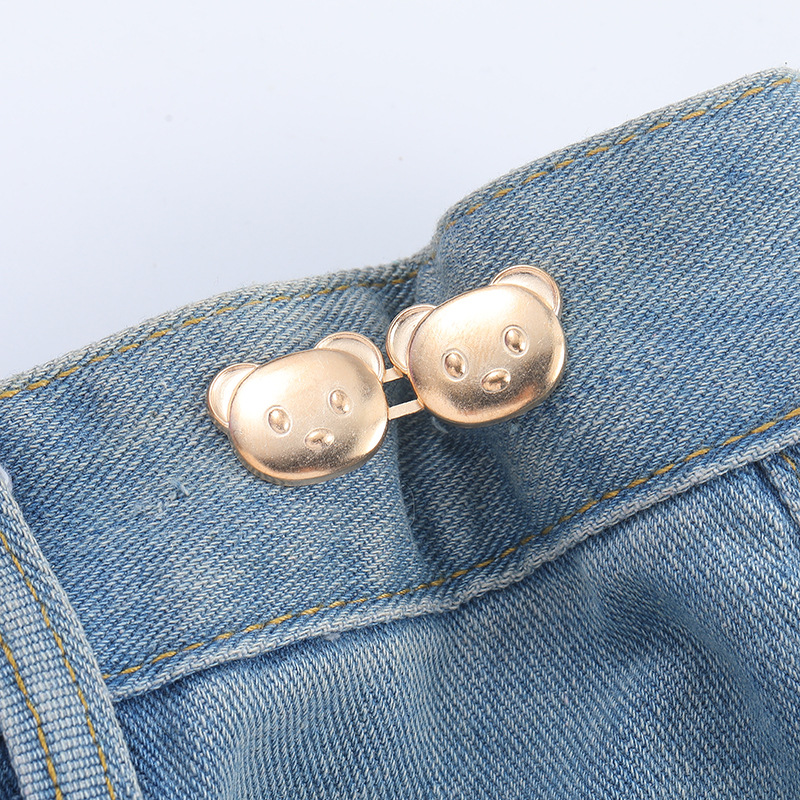 Bear head waist buckle-copper-alloy-1 pair