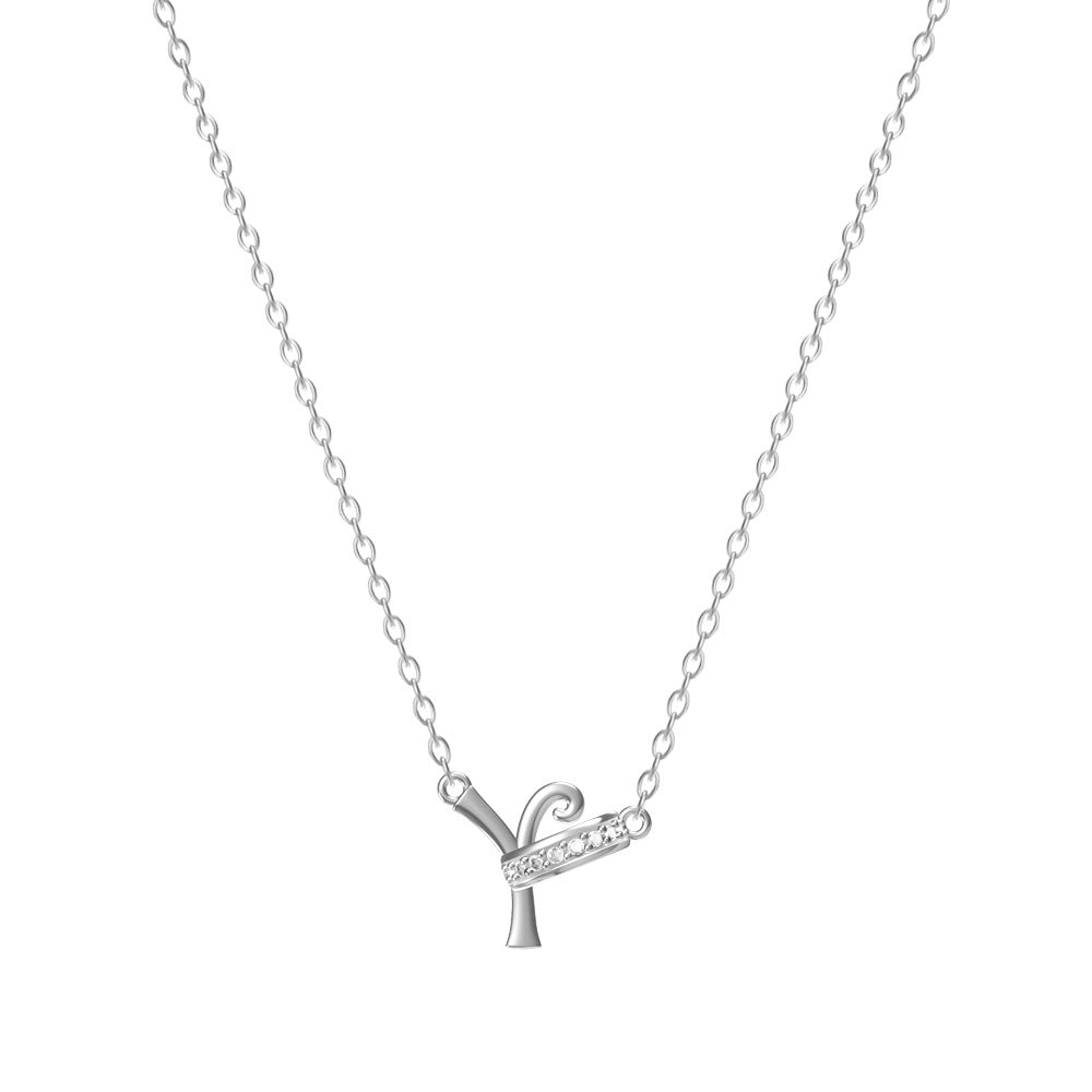 26-Letter Diamond-Embedded Unique Design Necklace For Women