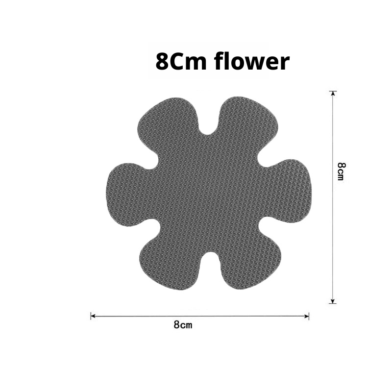 Anti-slip sticker-Snowflake-Black-8 * 8cm-with black scraper-PEVA-12 pieces