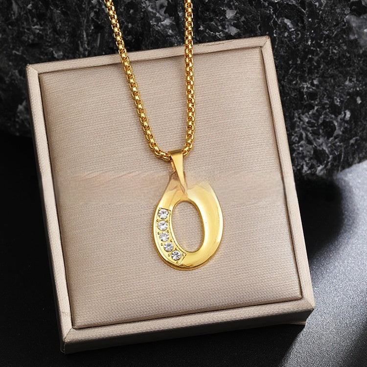 26 Diamond-Encrusted English Alphabet Necklaces