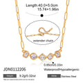 Zircon Necklace and Chain Tassel Earring Set
