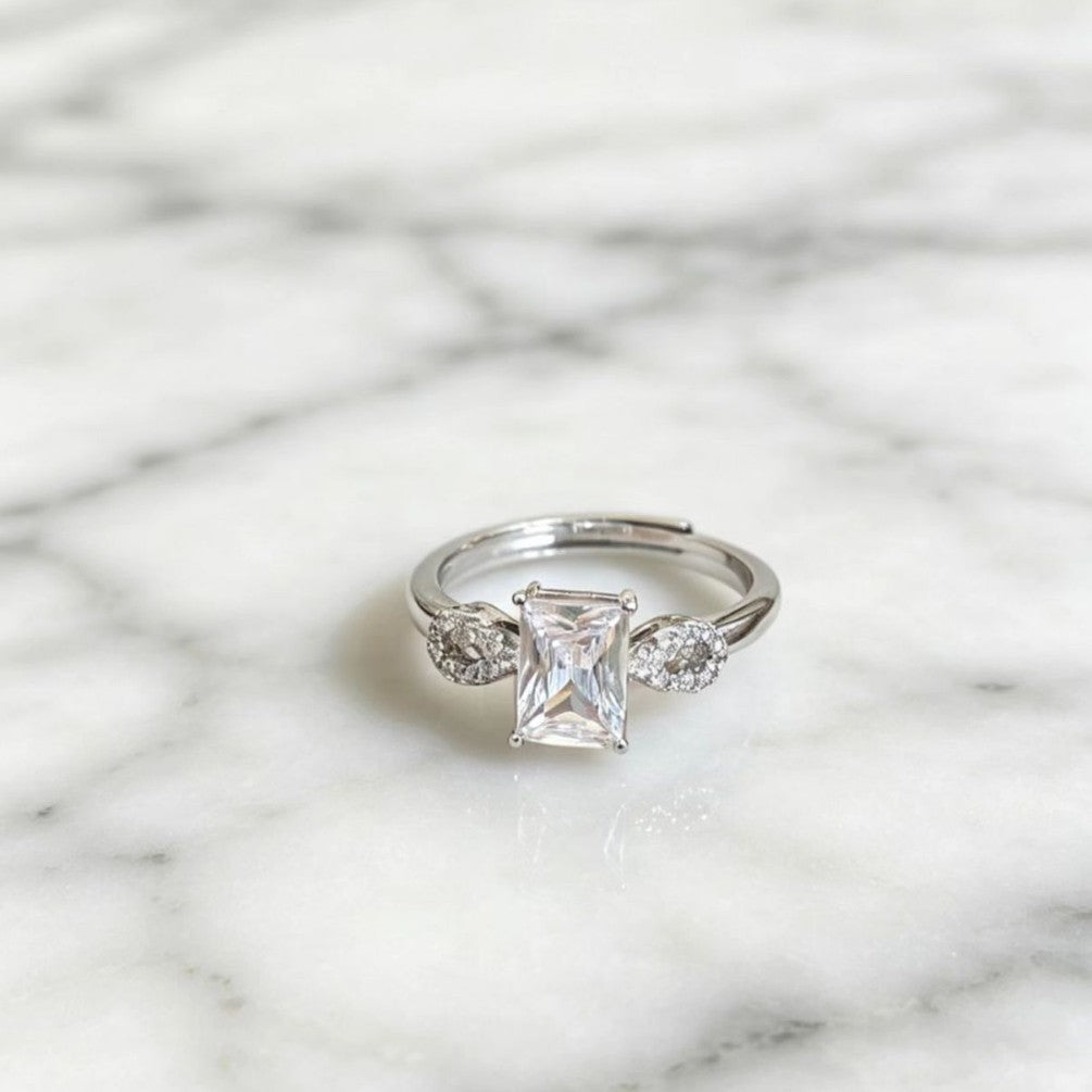 Affordable Luxury Sugar Cube Style Adjustable Ring