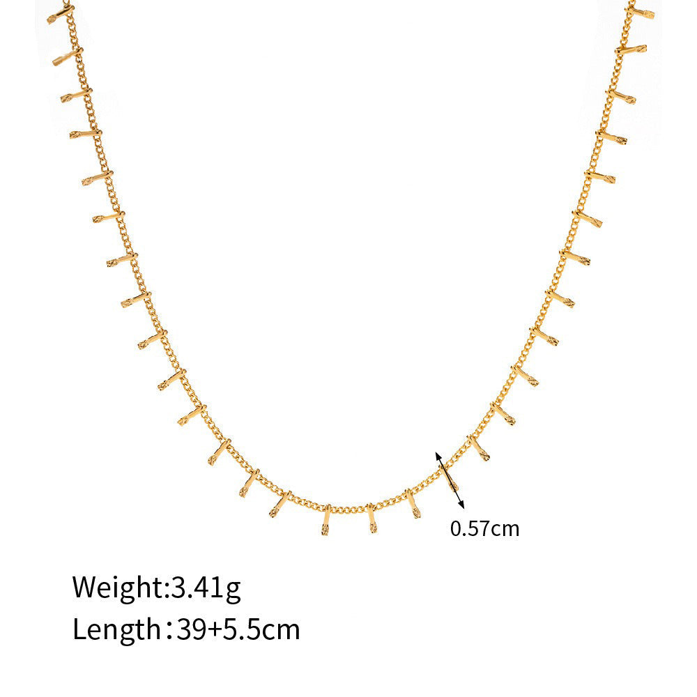 18K Gold Geometric Design Trendy Personality Necklace