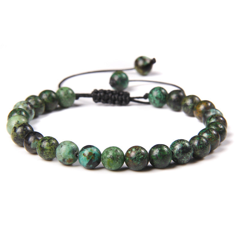 6mm Natural Stone Beads Womens Bracelet Yoga Energy Sports