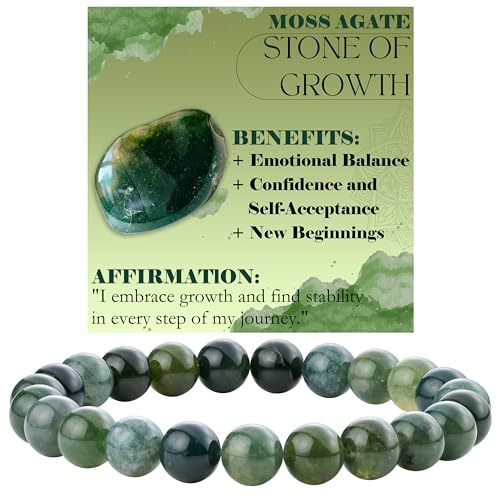 8mm Natural Stone Bead Bracelet White Turquoise