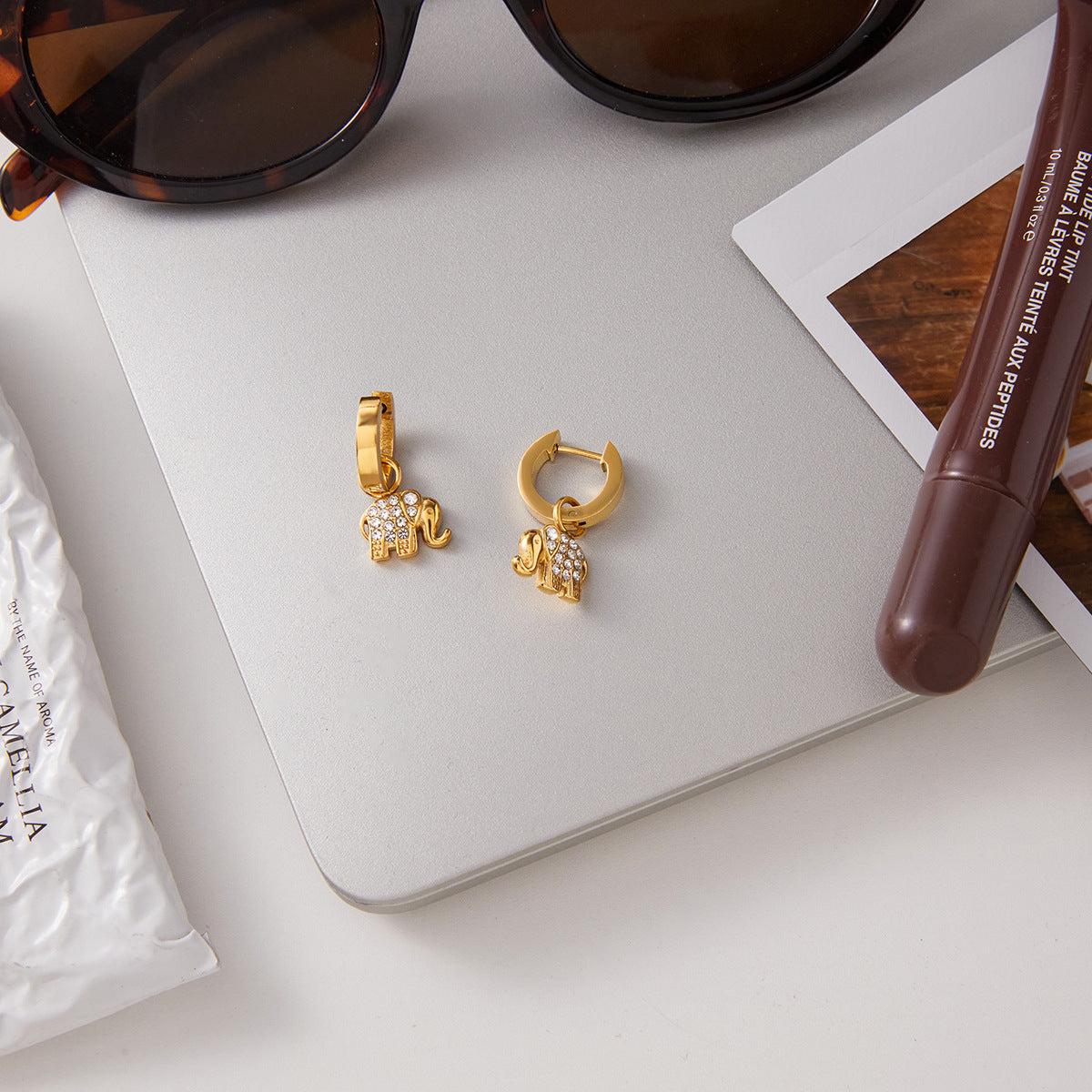 Elephant Zircon Earring Collection