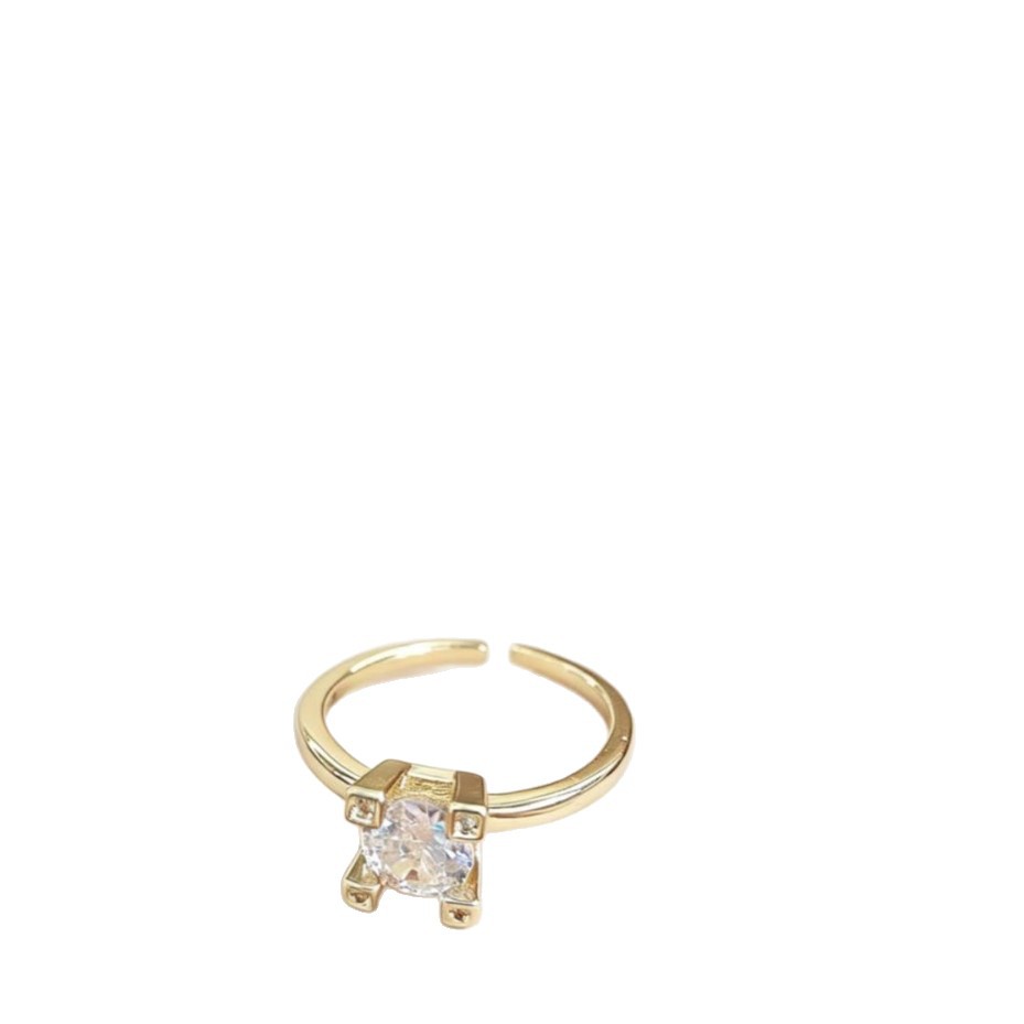 Golden Light-luxury Elegant Open-ring Design