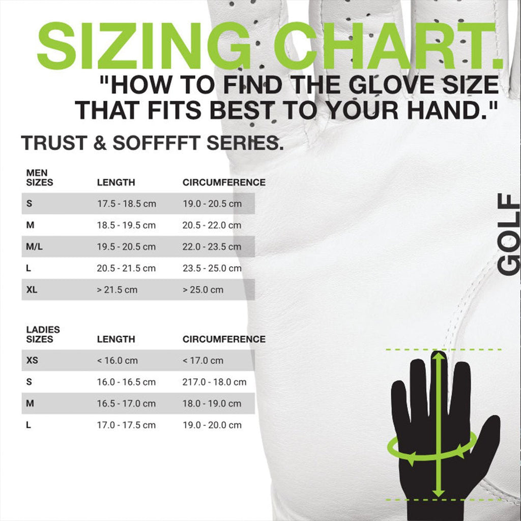 HIRZL Trust Hybrid - Golf Gloves - White / Black