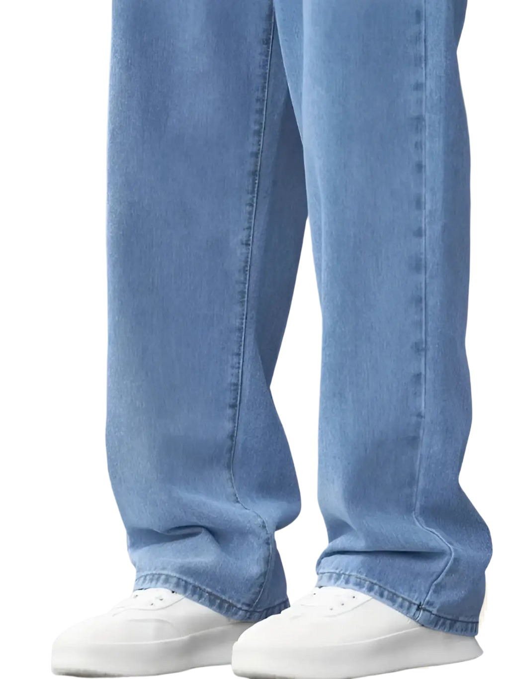 Men's Relaxed Straight Leg Light Wash Denim Jeans