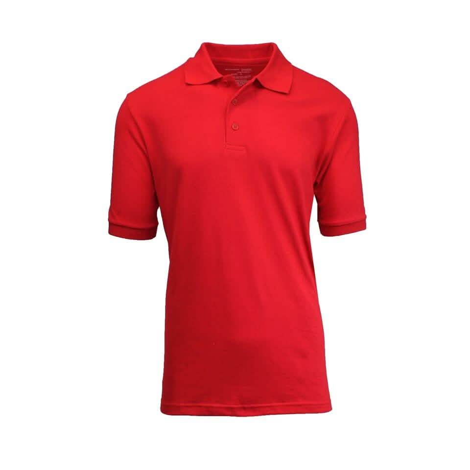 Men's Short-Sleeve Pique Polo Shirts - Assorted Colors and Sizes