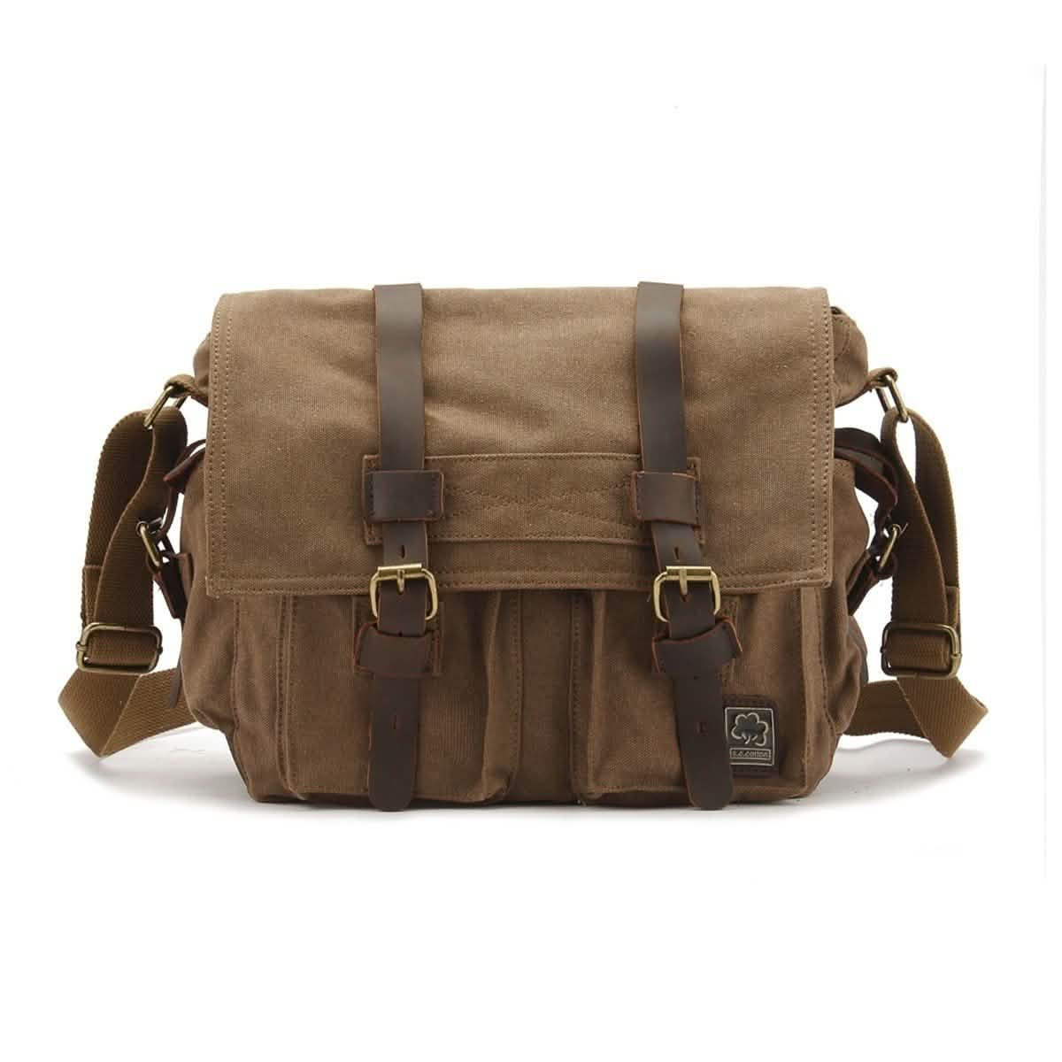 Military Vintage Canvas Crossbody Messenger Bag - Assorted Sizes